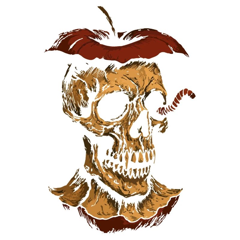 Dark Apple Skull