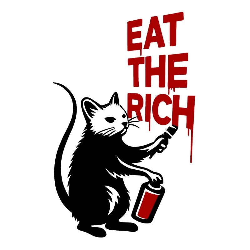 Protest Cat Graffiti Print