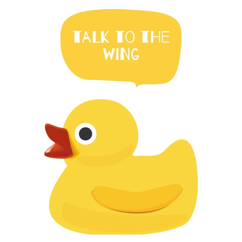 Parlez à la conception du canard ailé