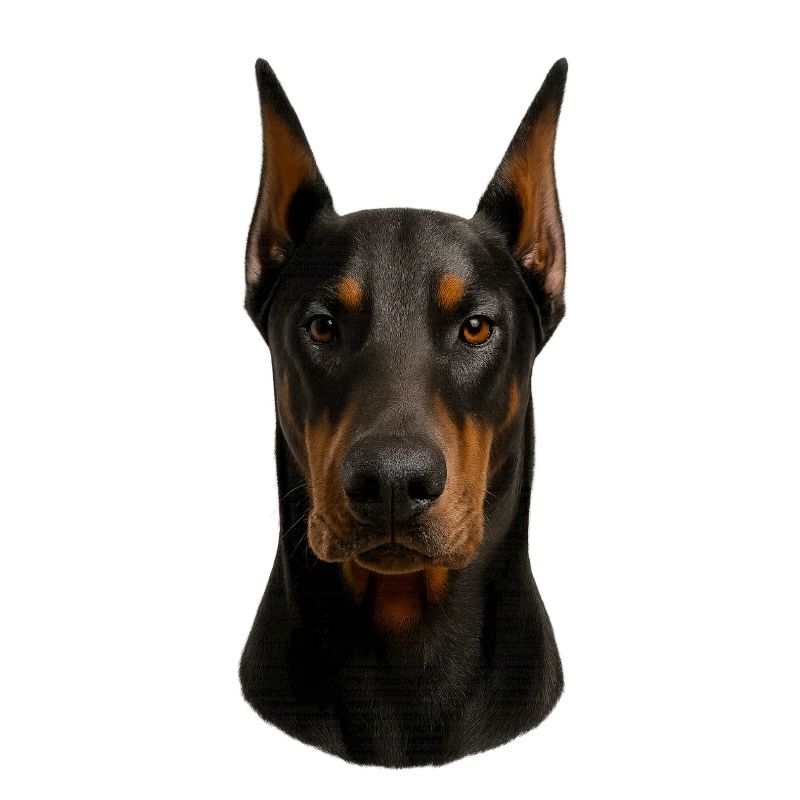 Doberman Head Portrait