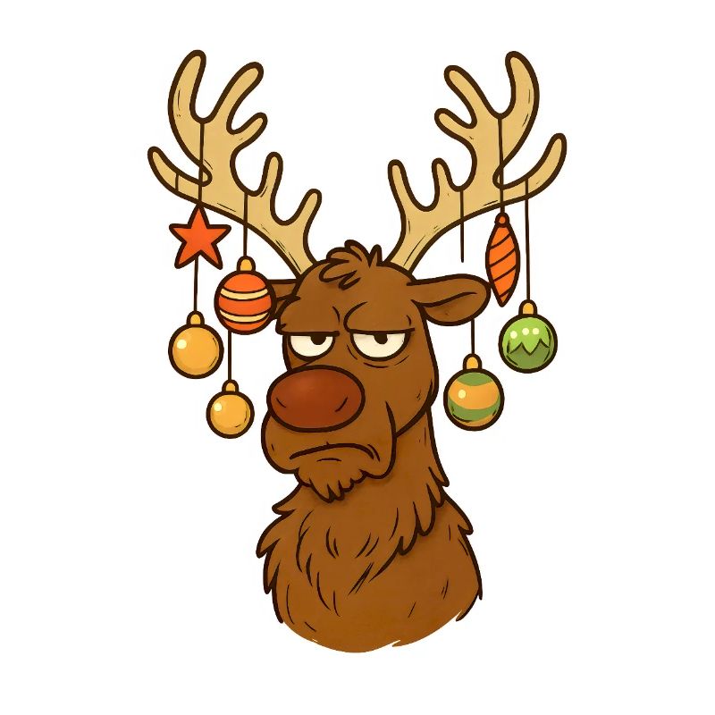 Grumpy Festive Reindeer
