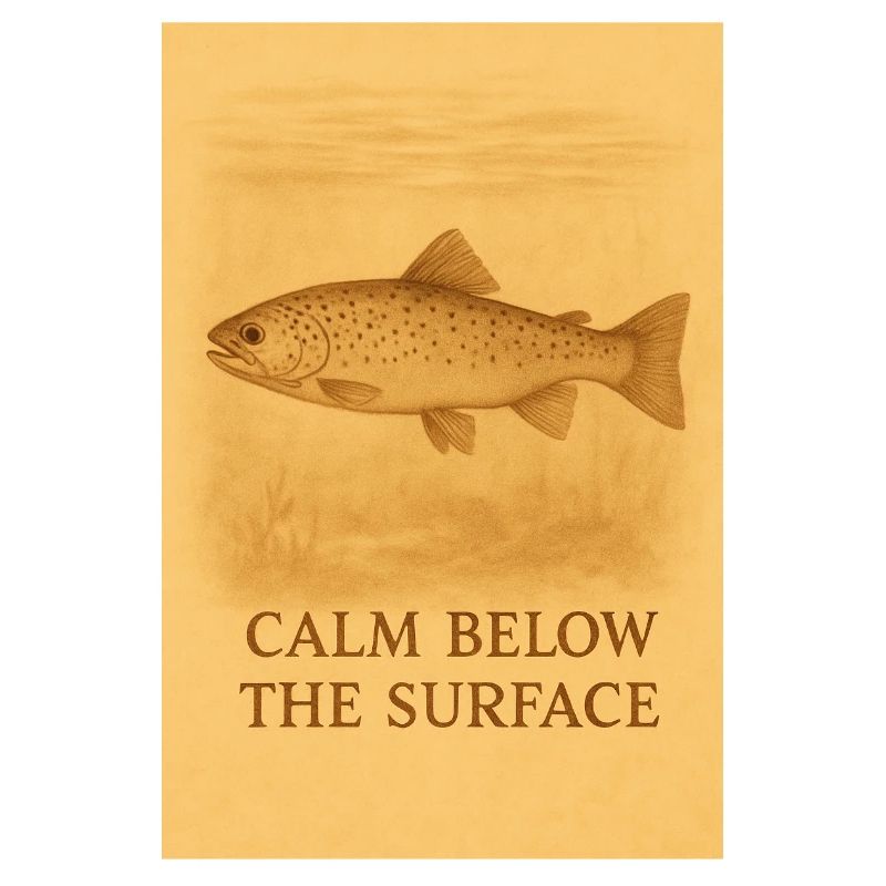 Empreinte de truite calme sous la surface