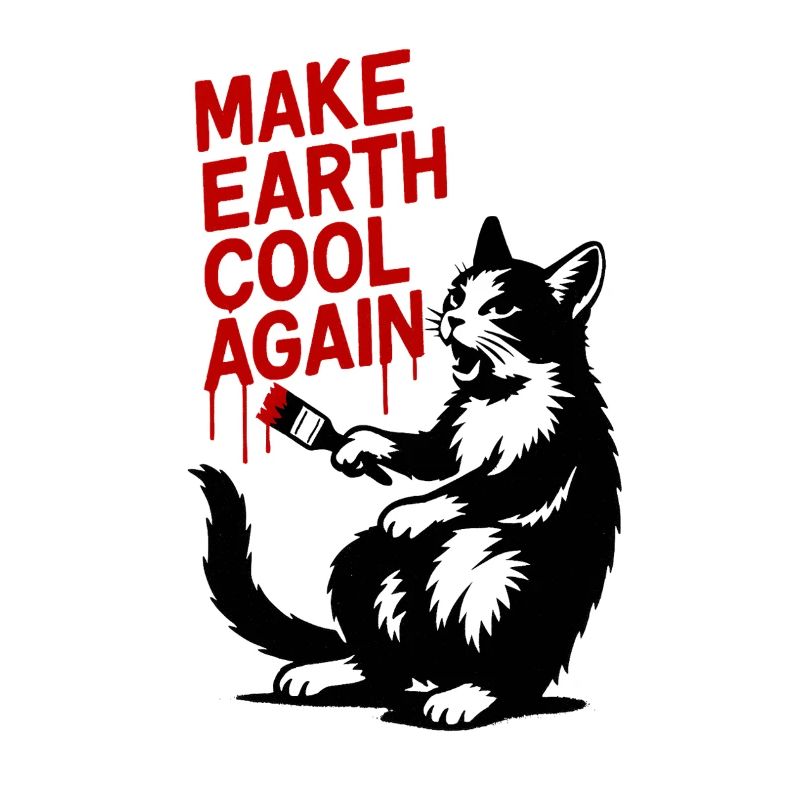 Make Earth Cool Again Wolf Print