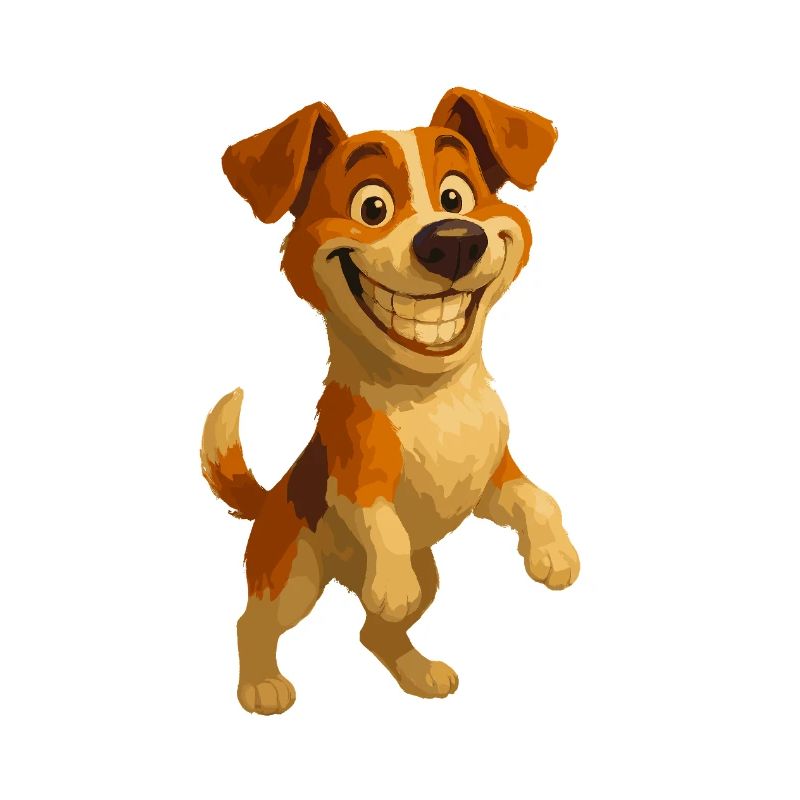 Jack Russell Terrier grinsend
