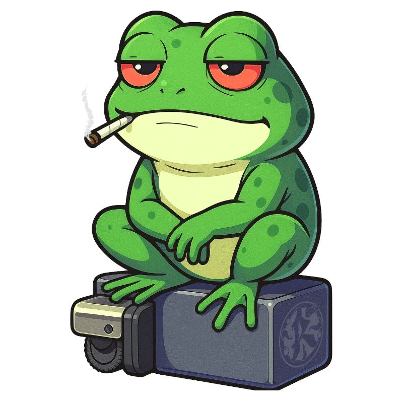 Frosch Entspann dich mit einer Zigarette