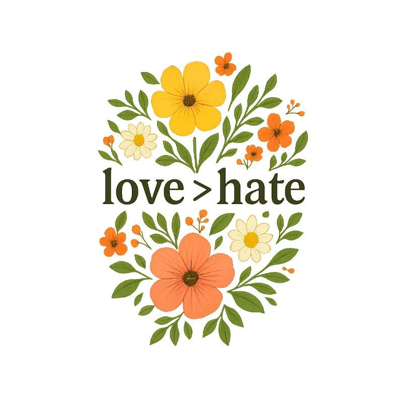 Love > Hate Love is bigger than hate