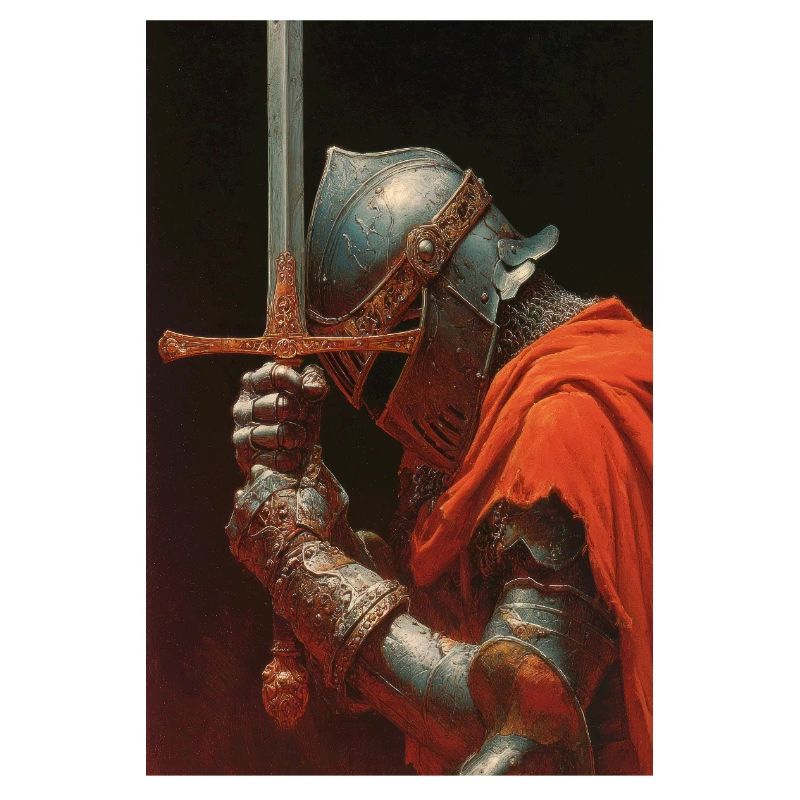 Chevalier médiéval avec épée