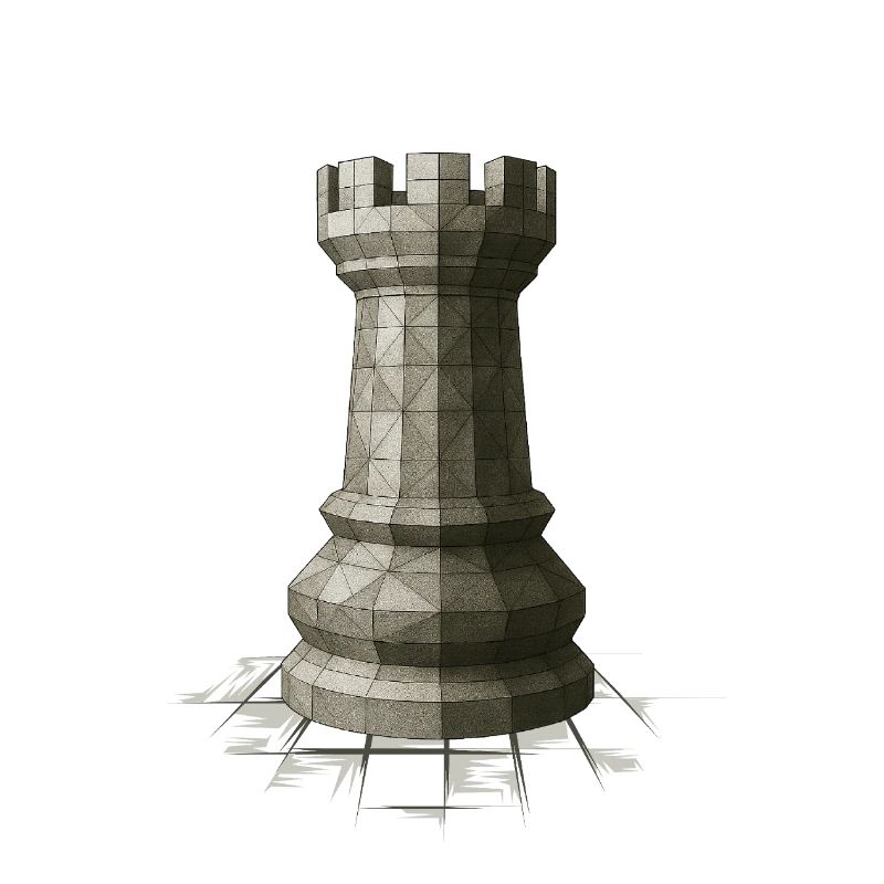 Chess Tower – Mighty Rook Figure Design