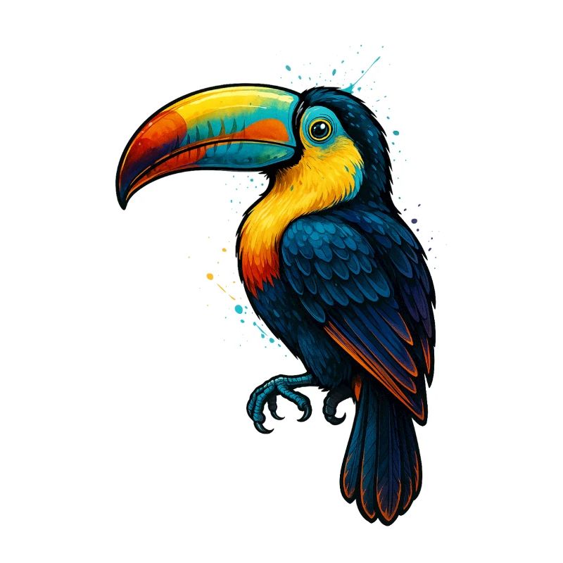 Tropical Toucan Color Explosion