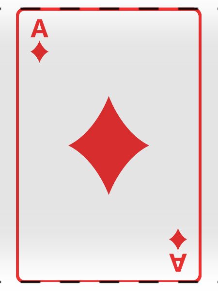 Rotes Karo-Ass