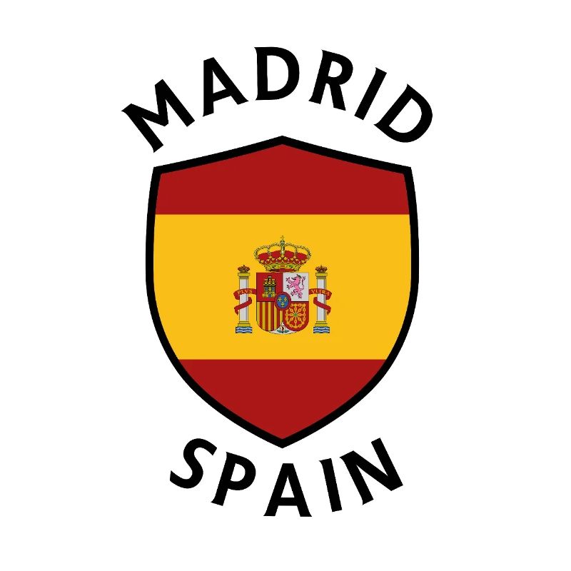 Bouclier de Madrid avec drapeau espagnol