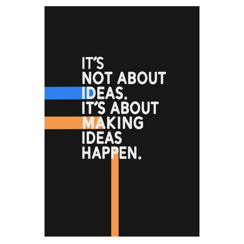 Ideas Happen – Dark Minimal Typografie