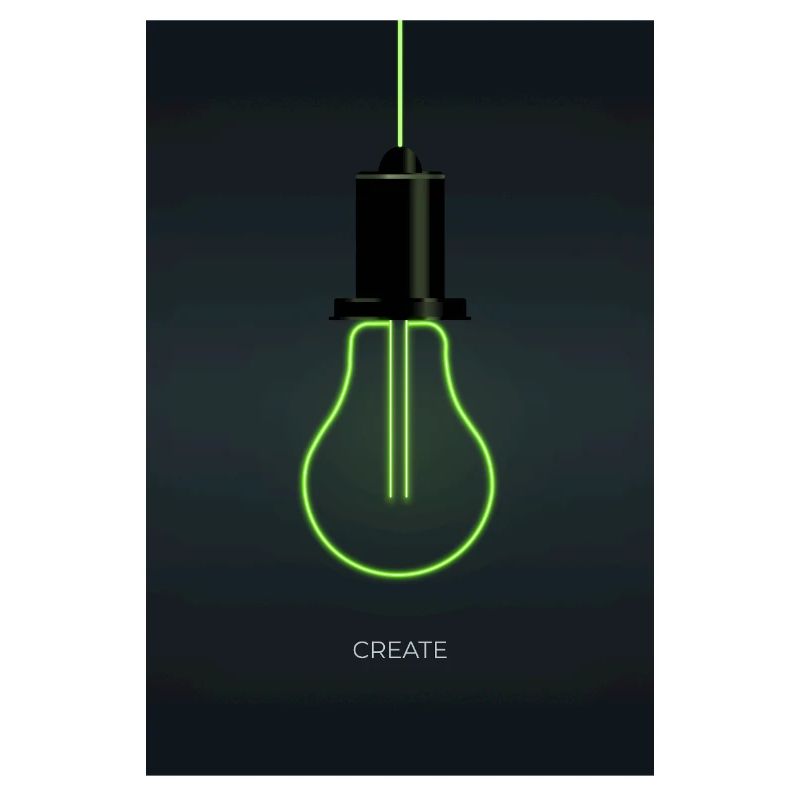 Create – Ampoule néon pour esprits créatifs