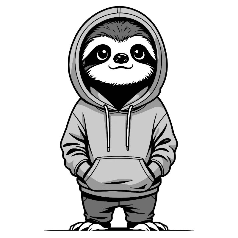Paresseux en sweat à capuche