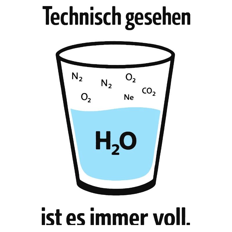 Technically, it's always full – nerd humor
