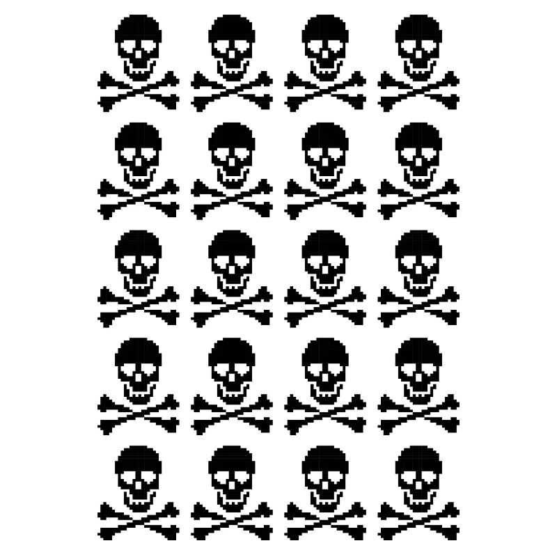 pixelated skulls pattern