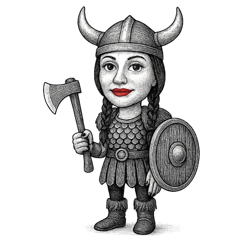 Wikinger-Rotlippen-Krieger