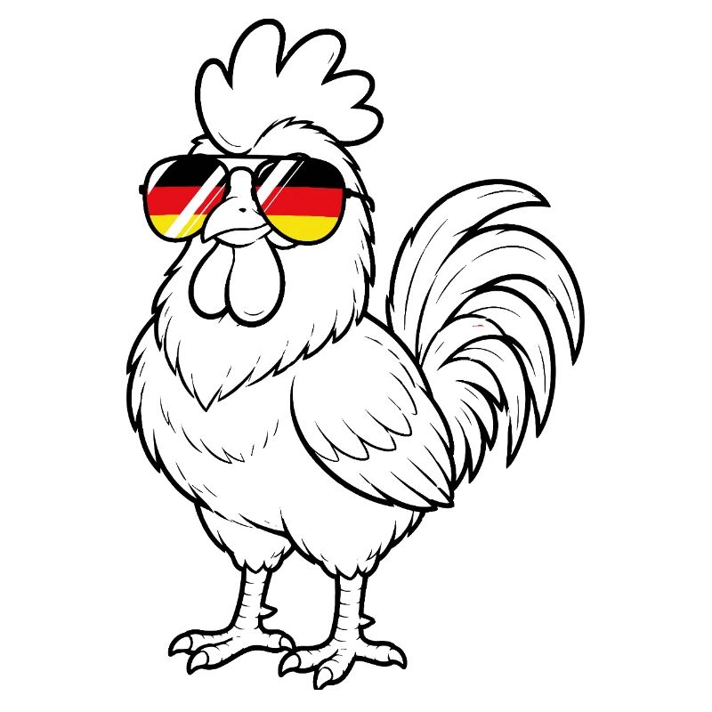 German flag rooster German Germany chickens