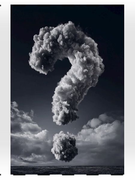 Cloud Fragezeichen-Monochrom