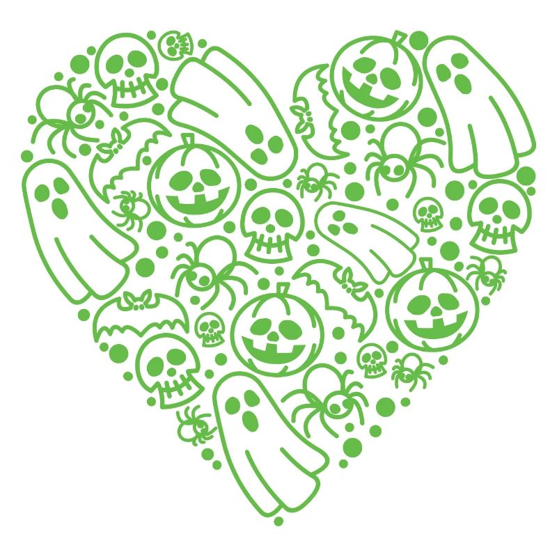 Gruseliges Halloween Zeug Herz Form Süßes oder Saures