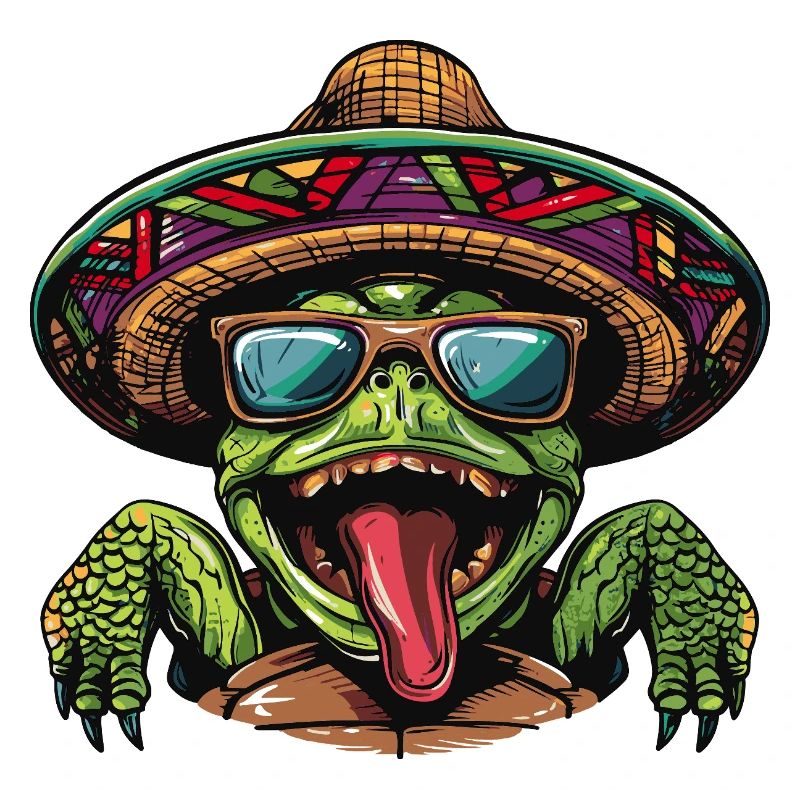Turtle Comic Funny Sombrero