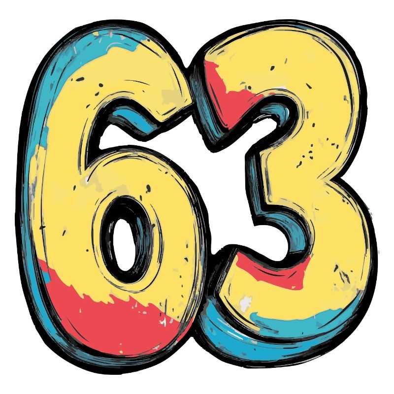 63 Zahl Comic