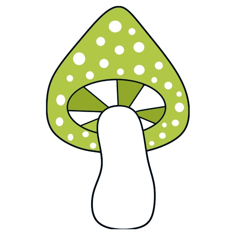 Mushroom green fly agaric pattern customizable