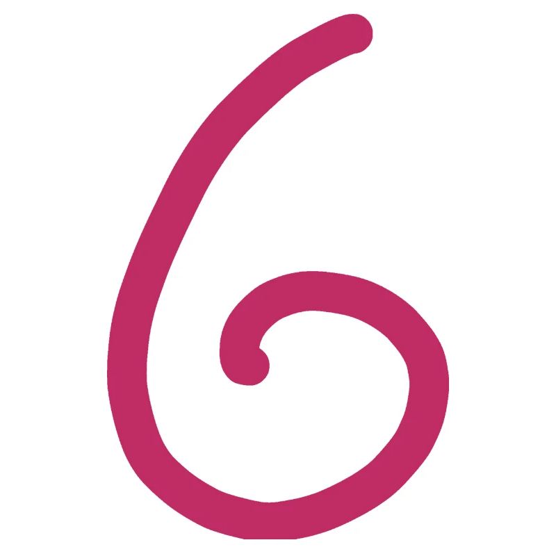 6 Nummer sechs Zahl Geburtstag