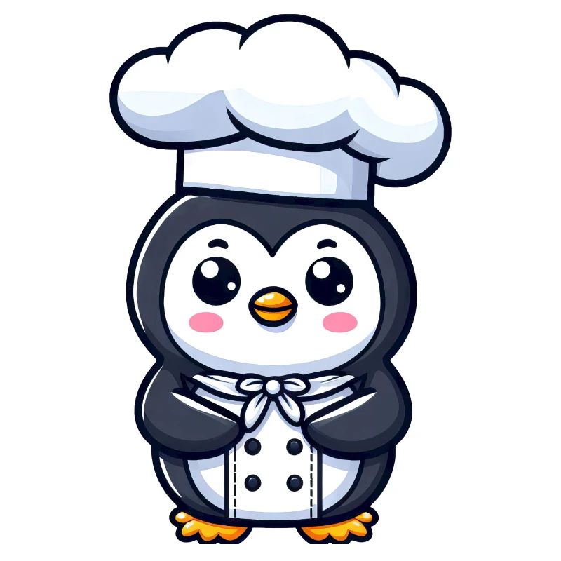 Mignon pingouin Chef bande dessinée conception de bande dessinée