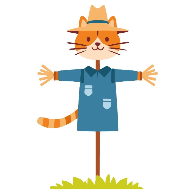 Chat épouvantail