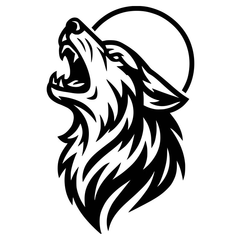 Heulender Wolf
