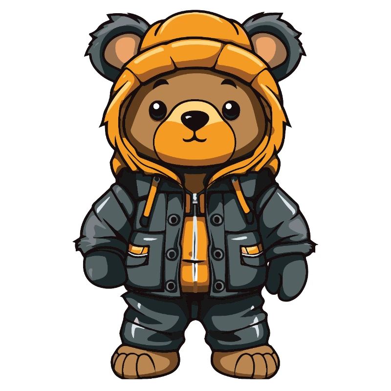 Bear Winter Comic Cute