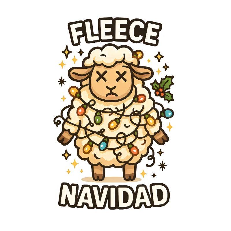 Fleece Navidad Weihnachts Schaf