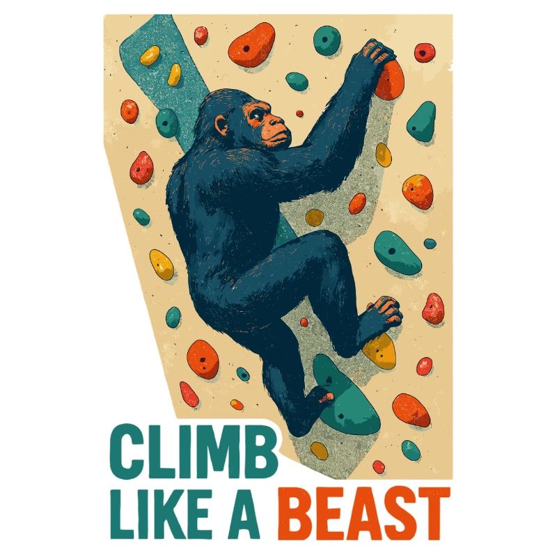 Bouldering Gorilla Climbing Beast Monkey Gift