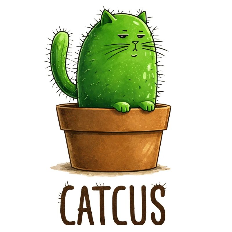 Catcus – Cactus Cat avec Attitude