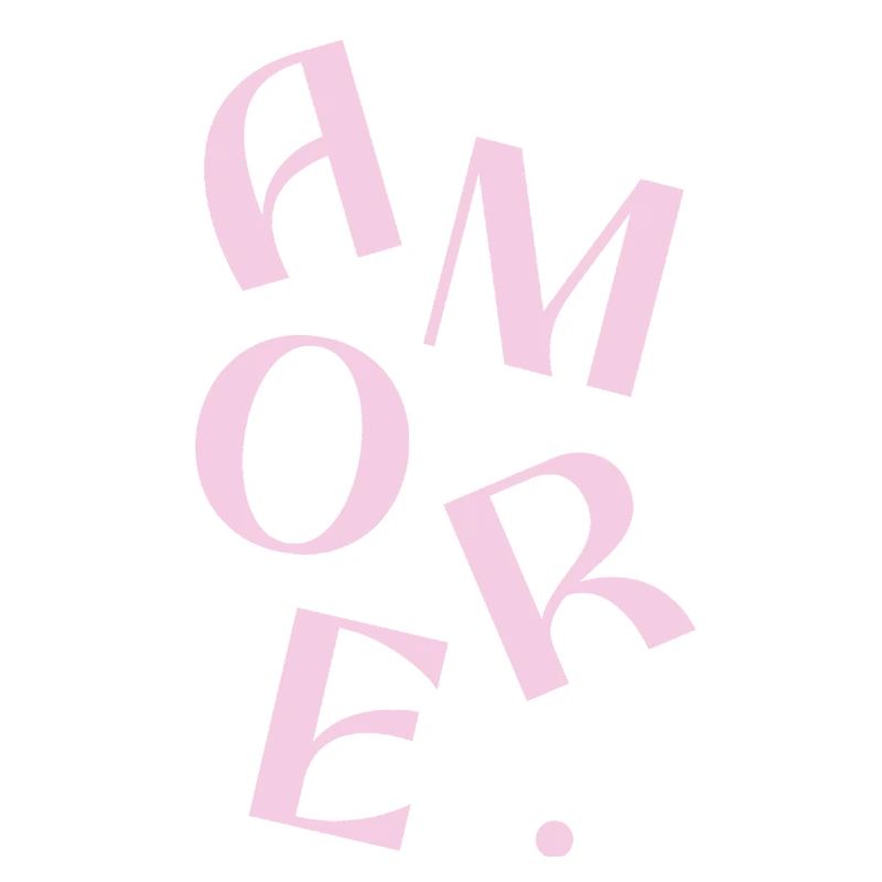 Conception de texte Pink Amore