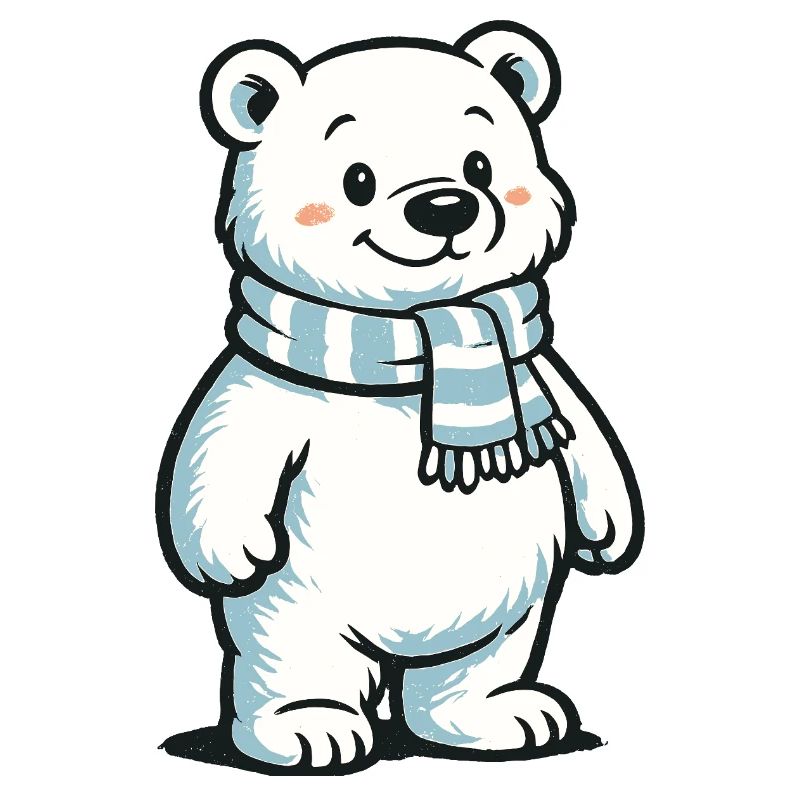 Polarbär mit Schal
