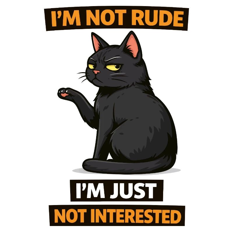 Attitude de chat pas intéressé