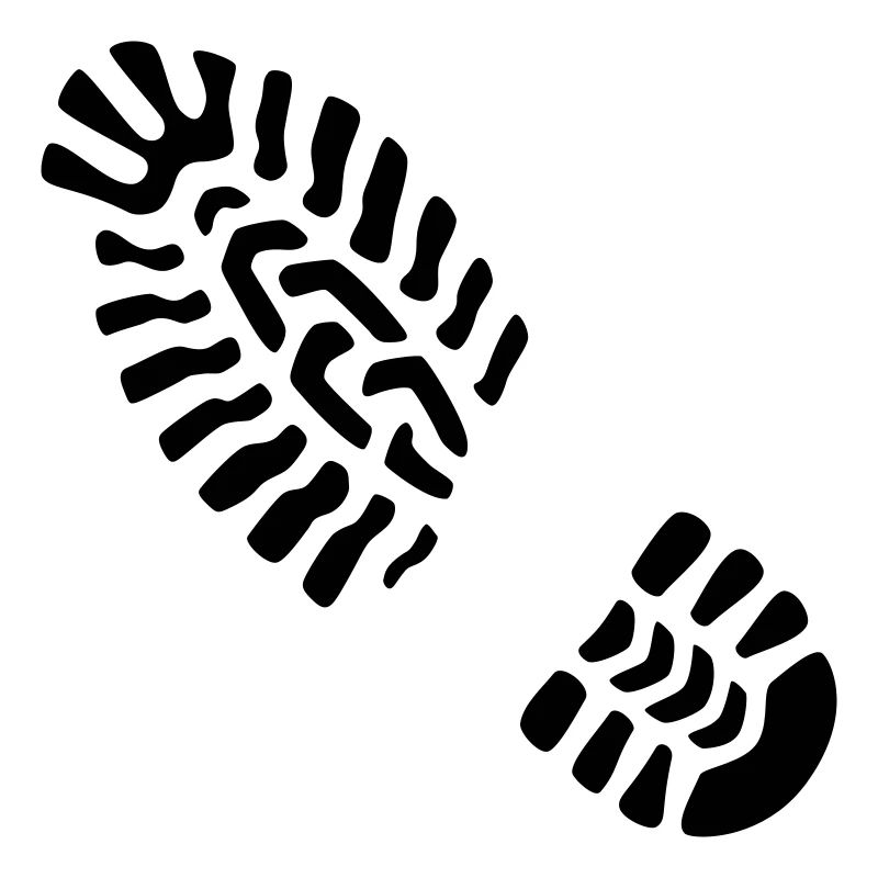 Empreinte gauche / empreinte laissée