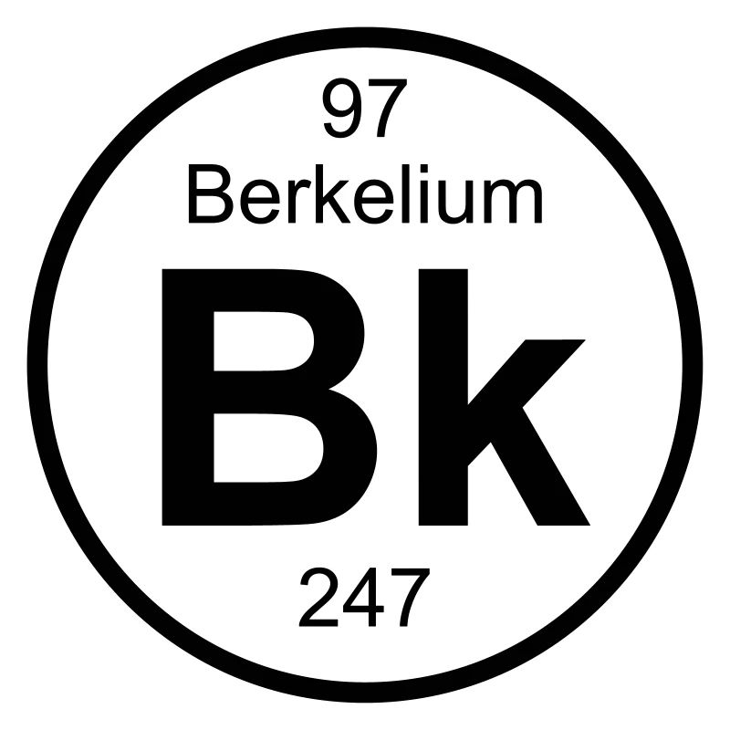 Element 97 - bk (berkelium) - Full (round)