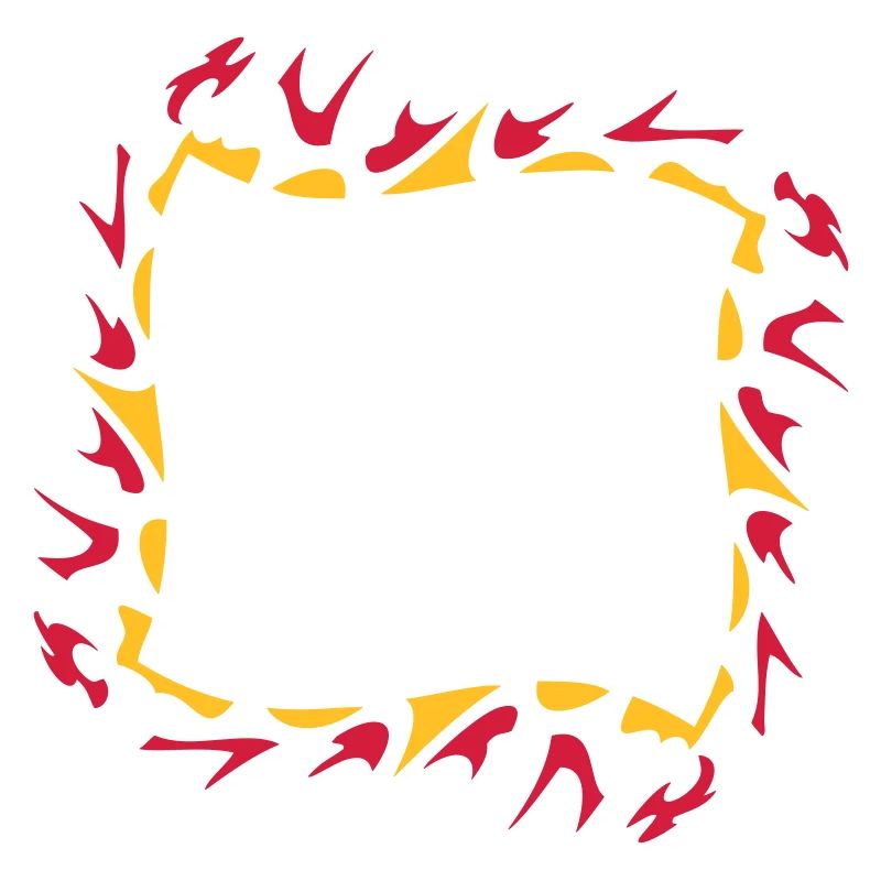 Abstract fire flame frame