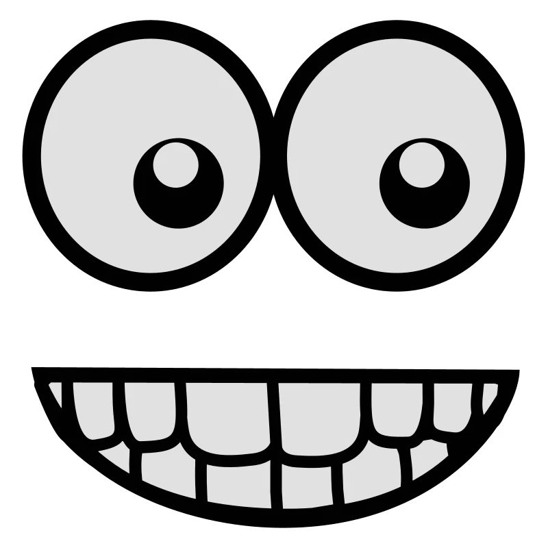 Funny Comic Face (Crazy & Cool) - Smiley