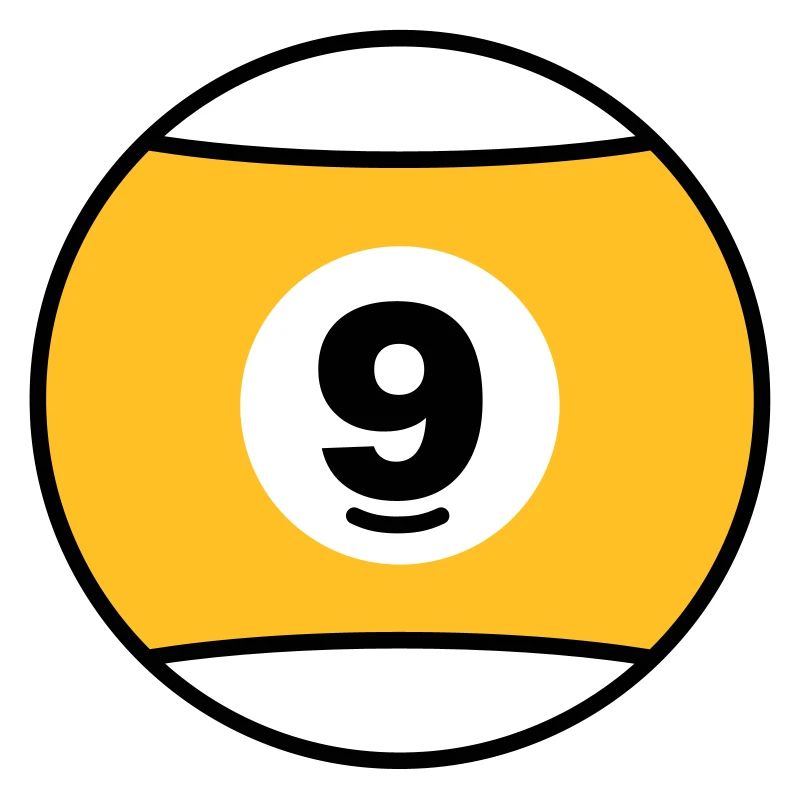Billardkugel No 9 - gelb - V2