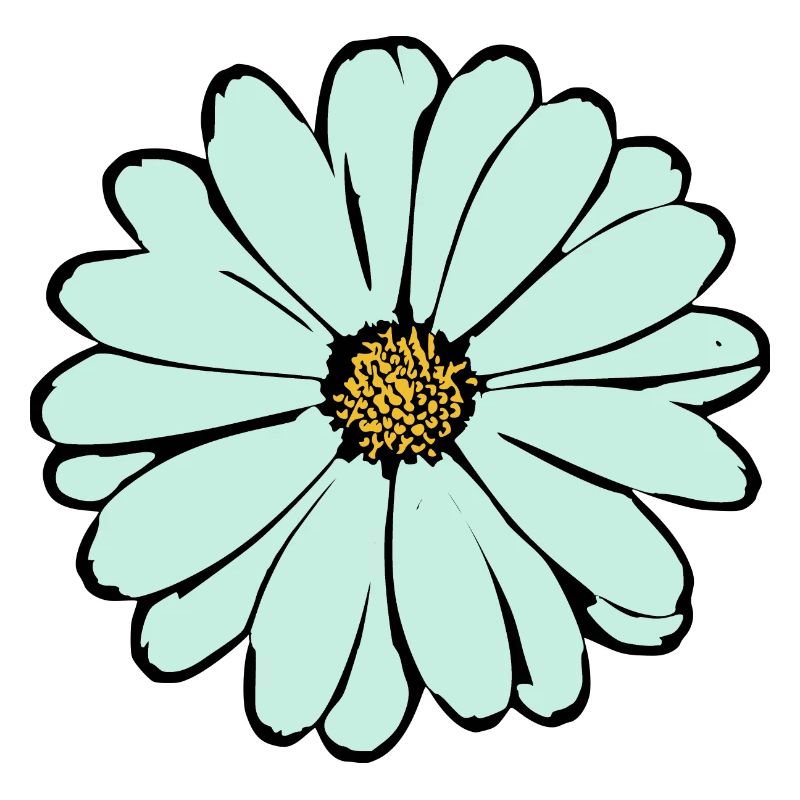 Fleur, bleu clair, fleur bleue