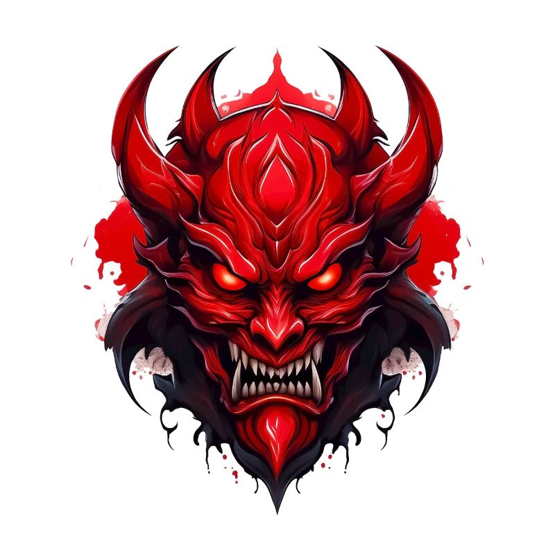 Wild angry pugnacious combative motivational Devil