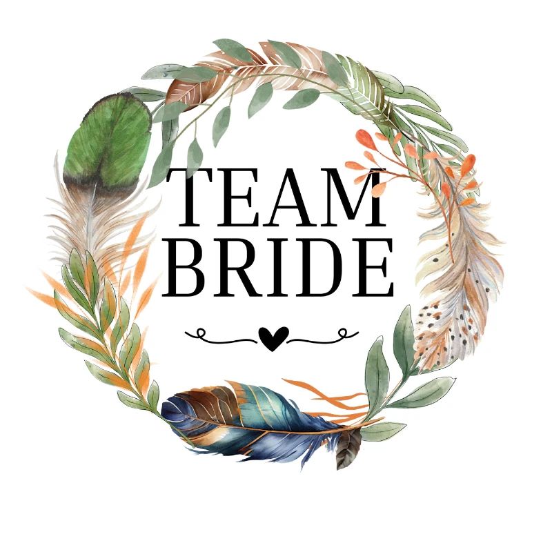 Team bride couronne fleurs boho