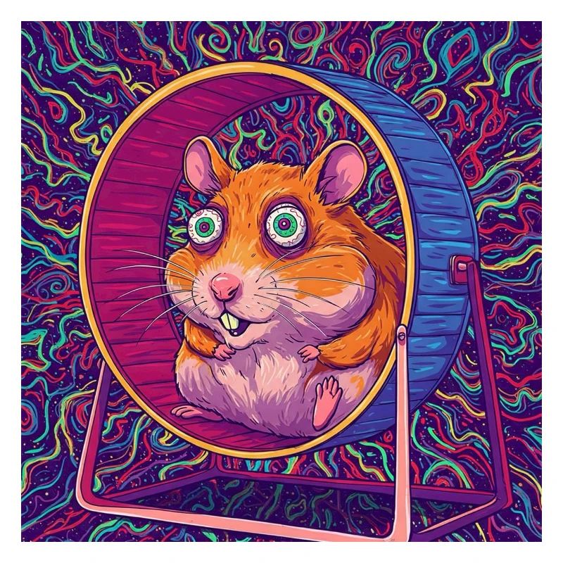 Drôle de hamster dans la roue du hamster - Comic Vibes