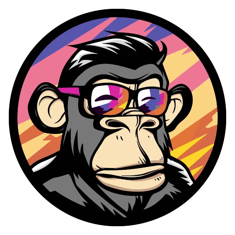 Affe Comic Cool Sommer