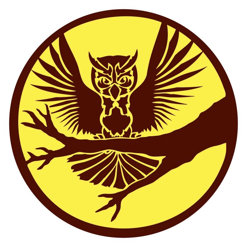 Owl Tree Branch Eagle Owl Moon Night Full Moon Round Forest