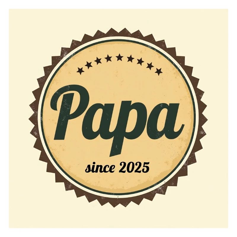 Flux Dev A worn retroinspired logo papa since 2025
